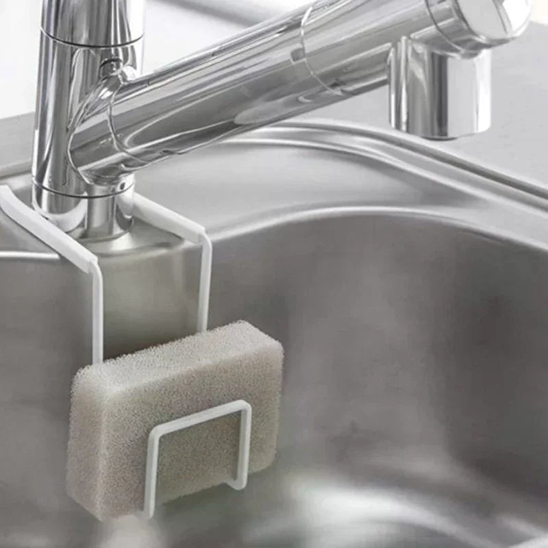 Sink Sponge Holder Small Kitchen Bathroom Metal Organizer Liquid Dish Drainer Faucet Rack Shower Convenient